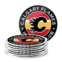 NHL Calgary Flames Hockey Coaster Set, 8-pk Composite_or_Mixed