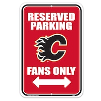 NHL Calgary Flames Reserved Parking Hockey Collectors Sign Front_Flat