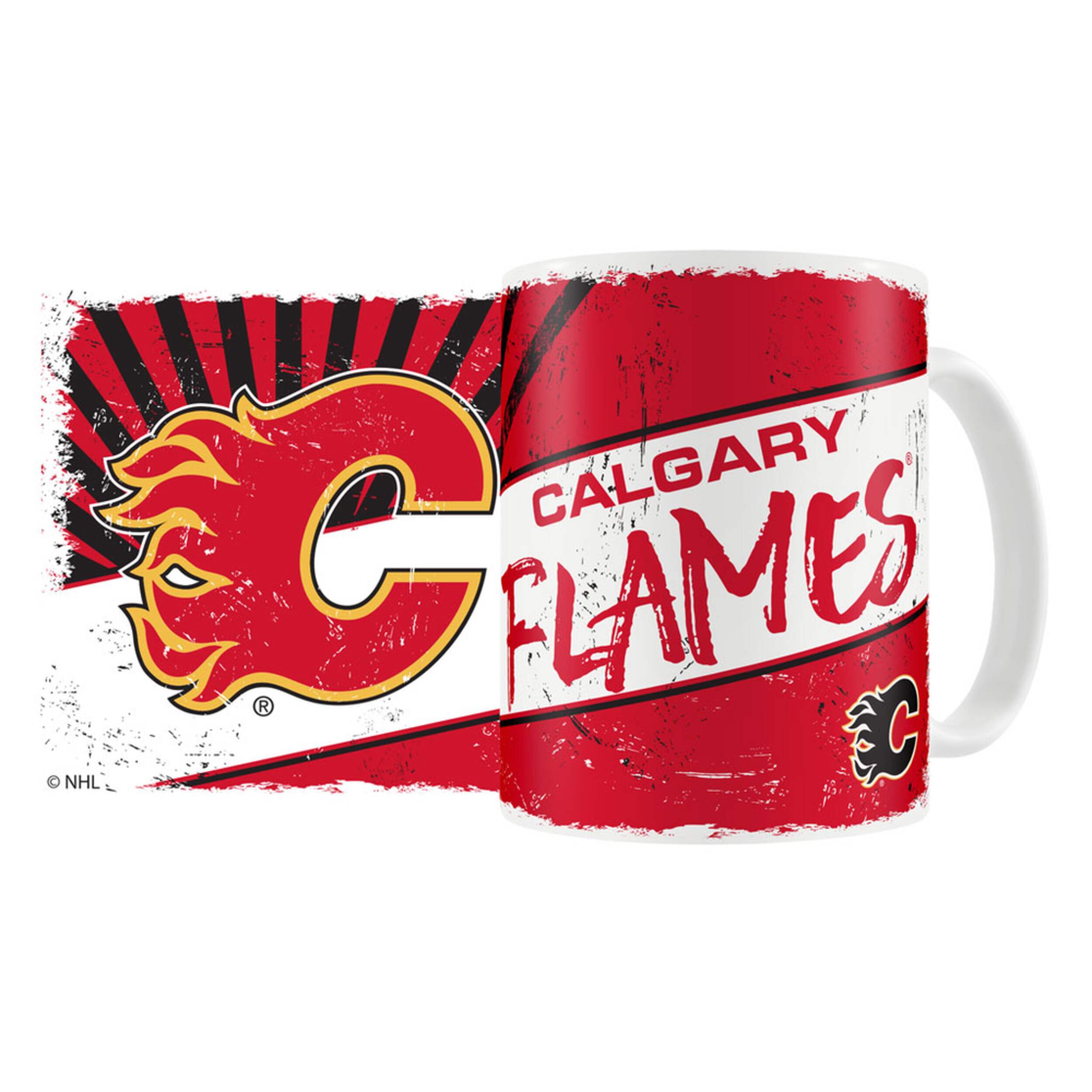 NHL Calgary Flames Hockey Team Sublimated Ceramic Coffee Mug, 15-oz Front_Flat
