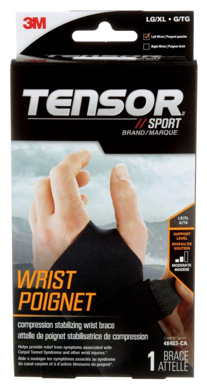 Serre-poignet de luxe Tensor Sport, main gauche, choix de tailles