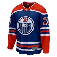 Chandail de Leon Draitl des Oilers d'Edmonton de la LNH Front_Angled_Left