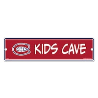 NHL Montreal Canadiens Kids Cave Sign, 4x15-in Front_Flat