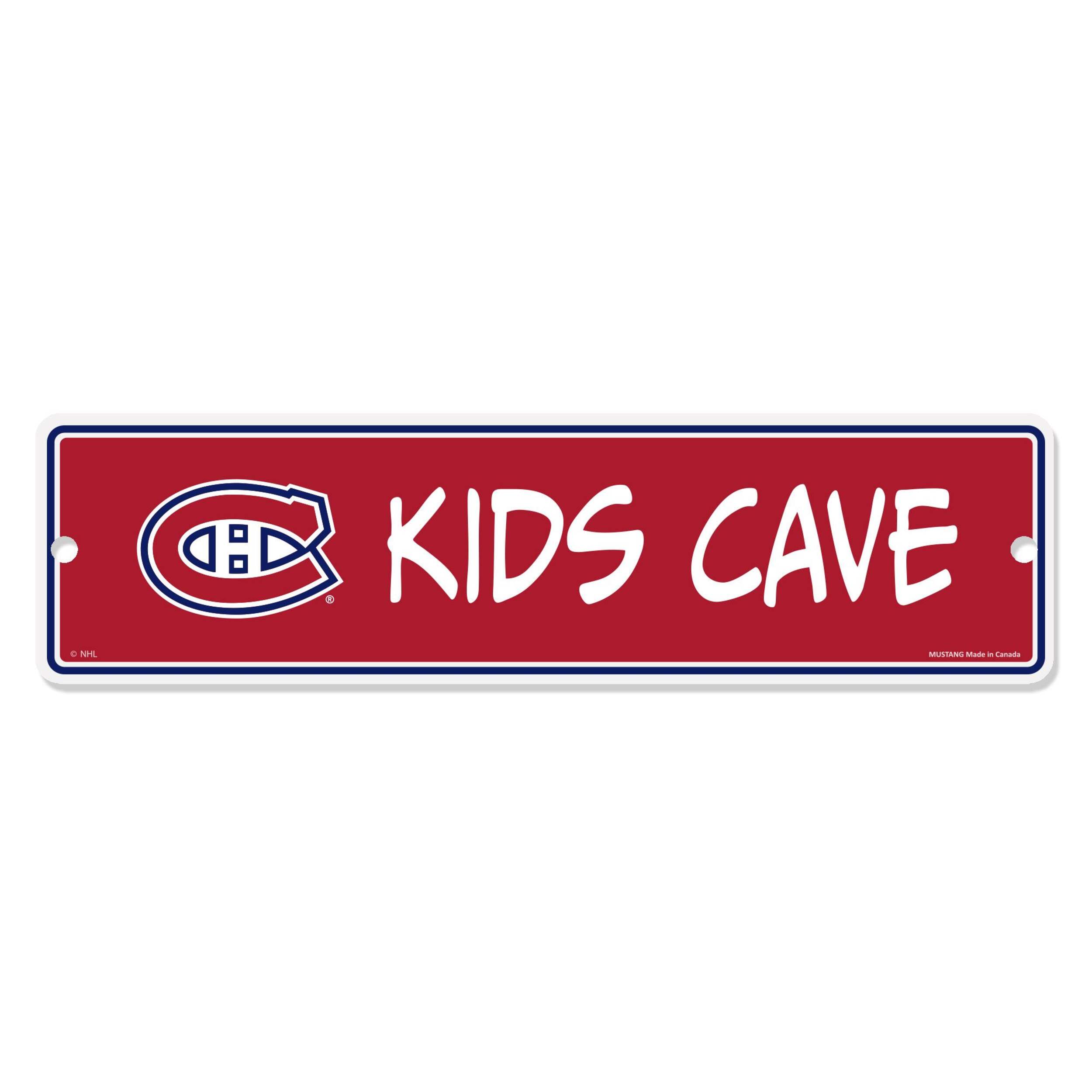 NHL Montreal Canadiens Kids Cave Sign, 4x15-in Front_Flat