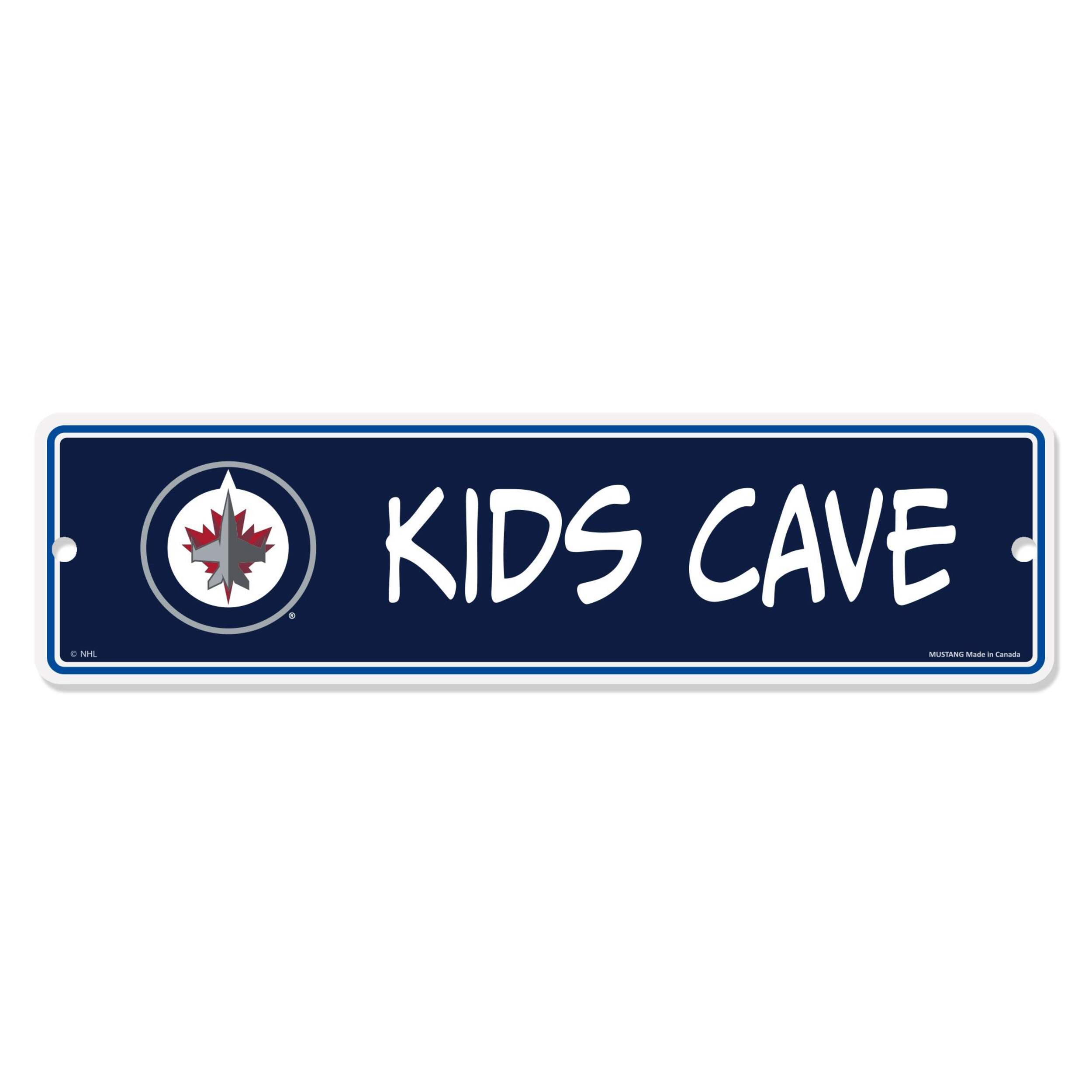 NHL Winnipeg Jets Kids Cave Sign, 4x15-in Front_Flat