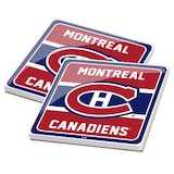 NHL Montreal Canadiens Ceramic Square Coaster, 2-pk Front_Angled_Left
