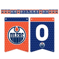 Bannière en papier des Oilers d'Edmonton de la LNH, 18 pi