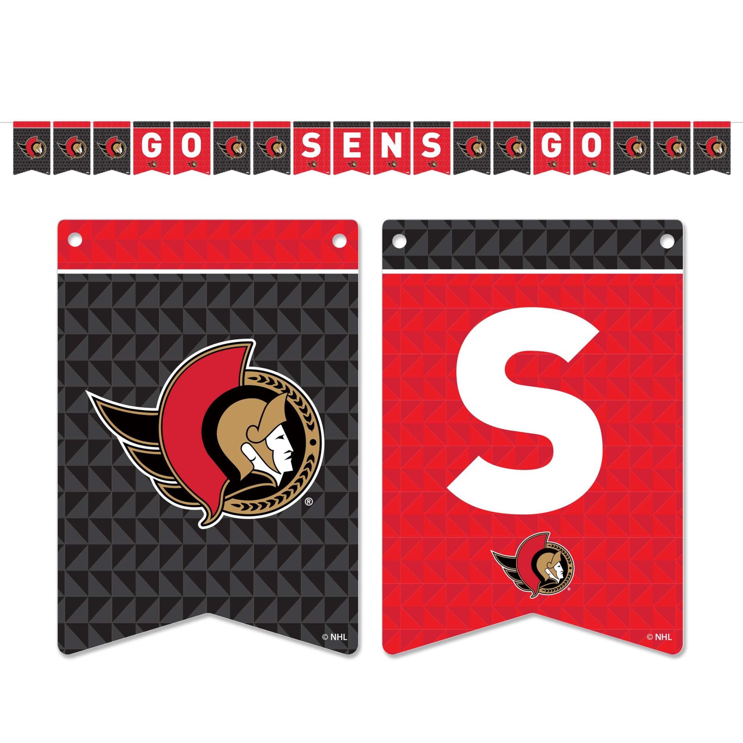 NHL Ottawa Senators Paper String Banner Kit, 18-ft Front_Flat