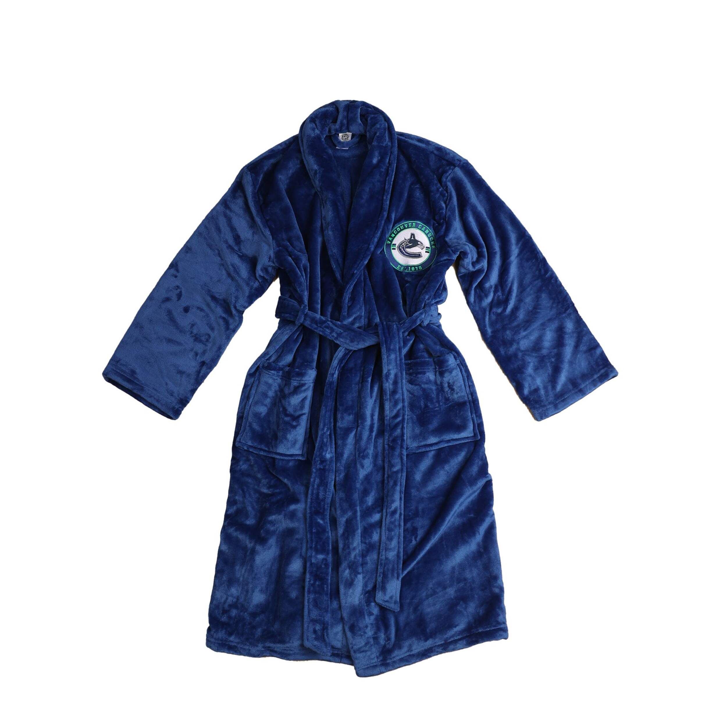NHL Vancouver Canucks Bathrobe, Adult, One Size Front_Flat