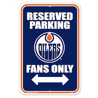 Affiche de stationnement réservé LNH Oilers d'Edmonton Front_Flat