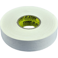 Comp-o-stik™ Cloth Hockey Stick Tape, White, 24-mm x 15-m, 4-pk Front_Elevated