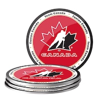 Hockey Canada Team Canada Drink Coaster Set, 4-pk Composite_or_Mixed