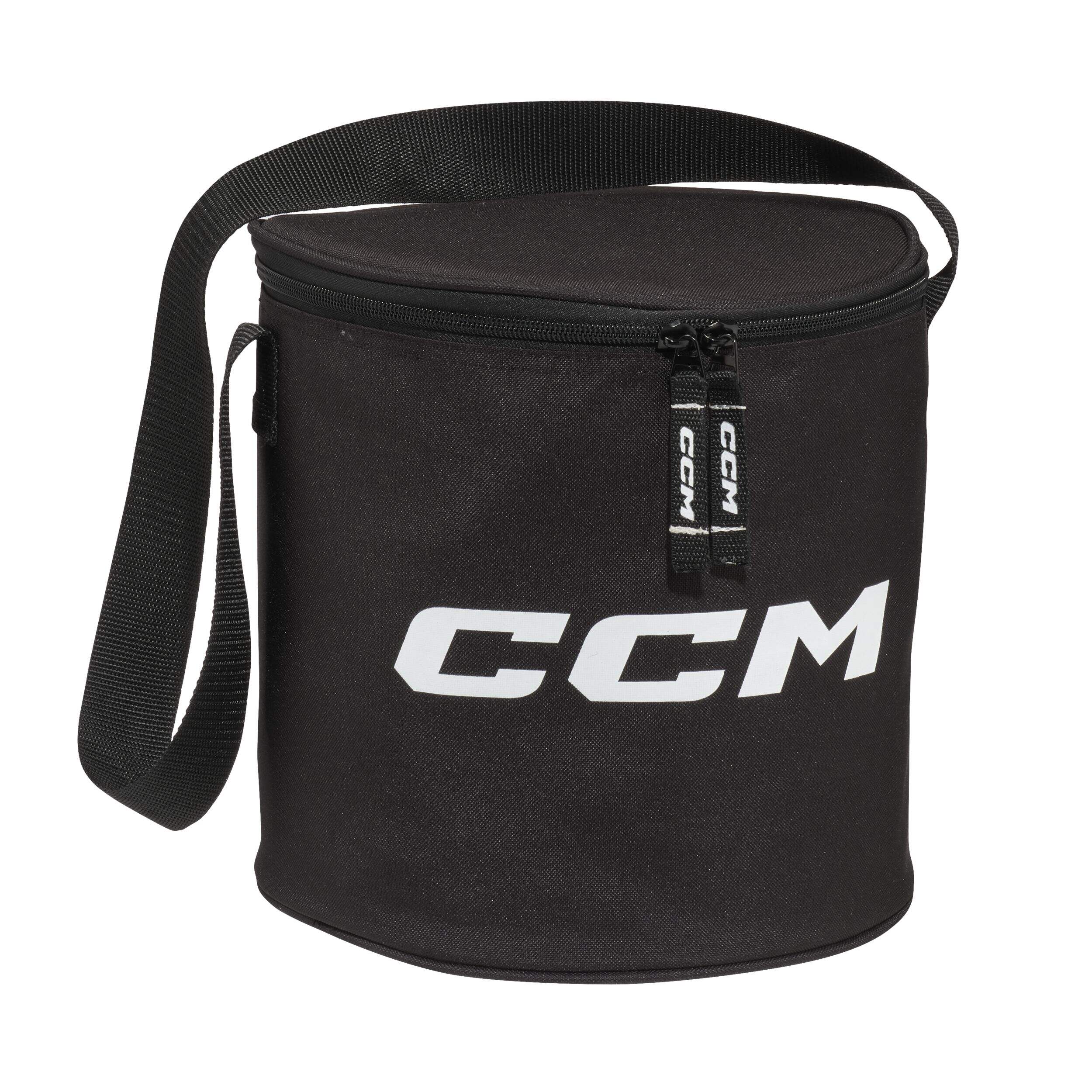 CCM Hockey Puck Bag, Black, 10-in Front_Elevated