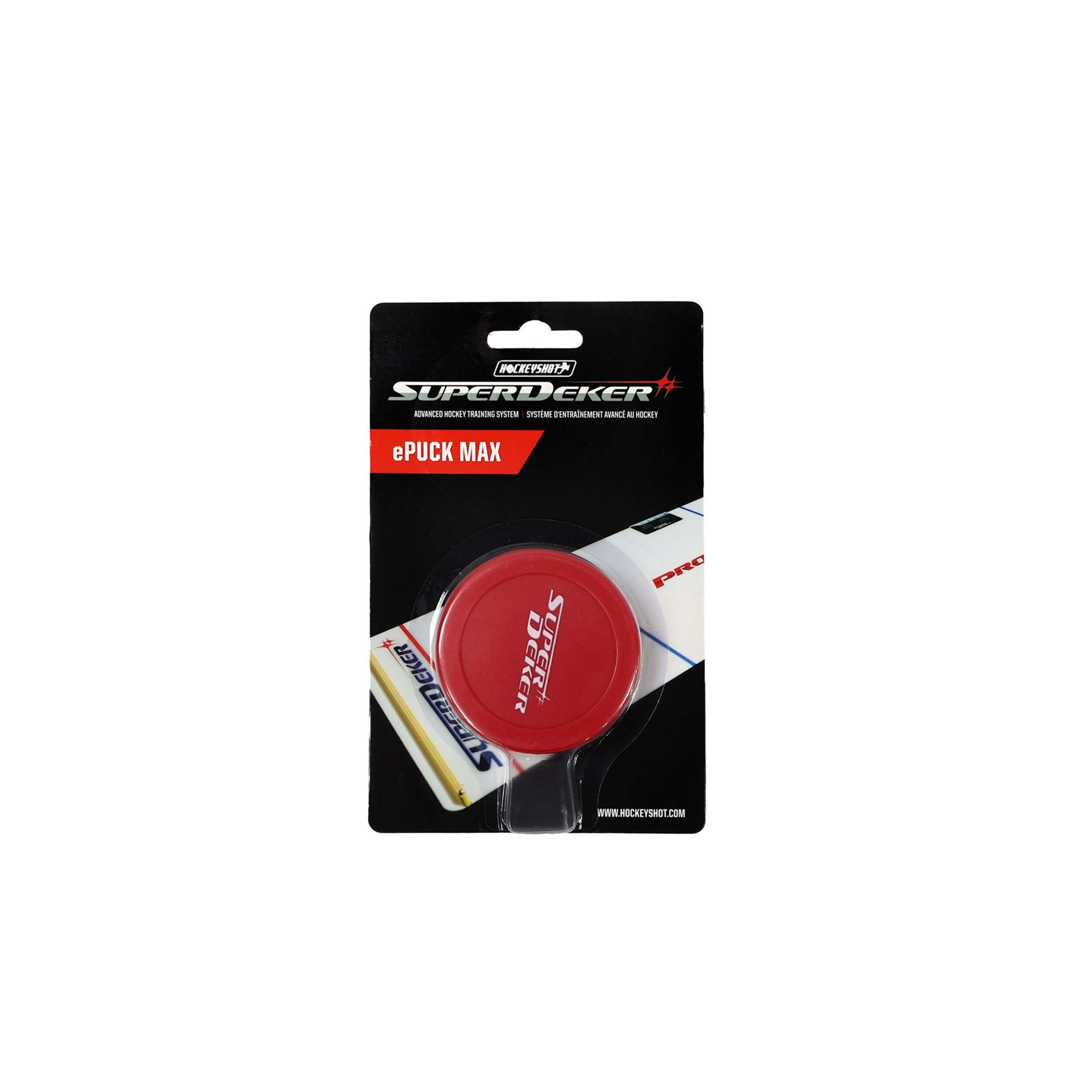 SuperDeker ePuck Max for Weighted Training, Red, 7.5-oz Front_Flat