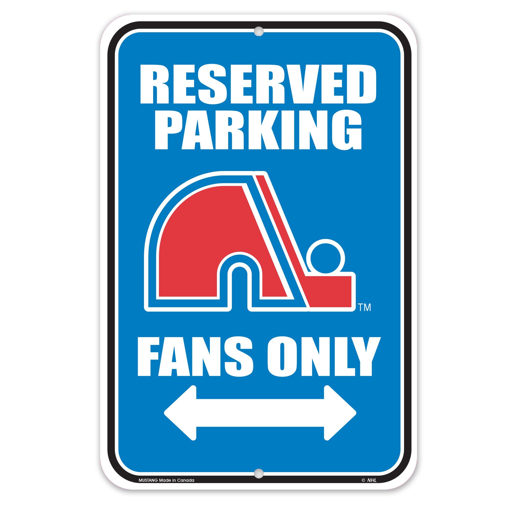NHL Quebec Nordiques Reserved Parking Sign Canadian Tire