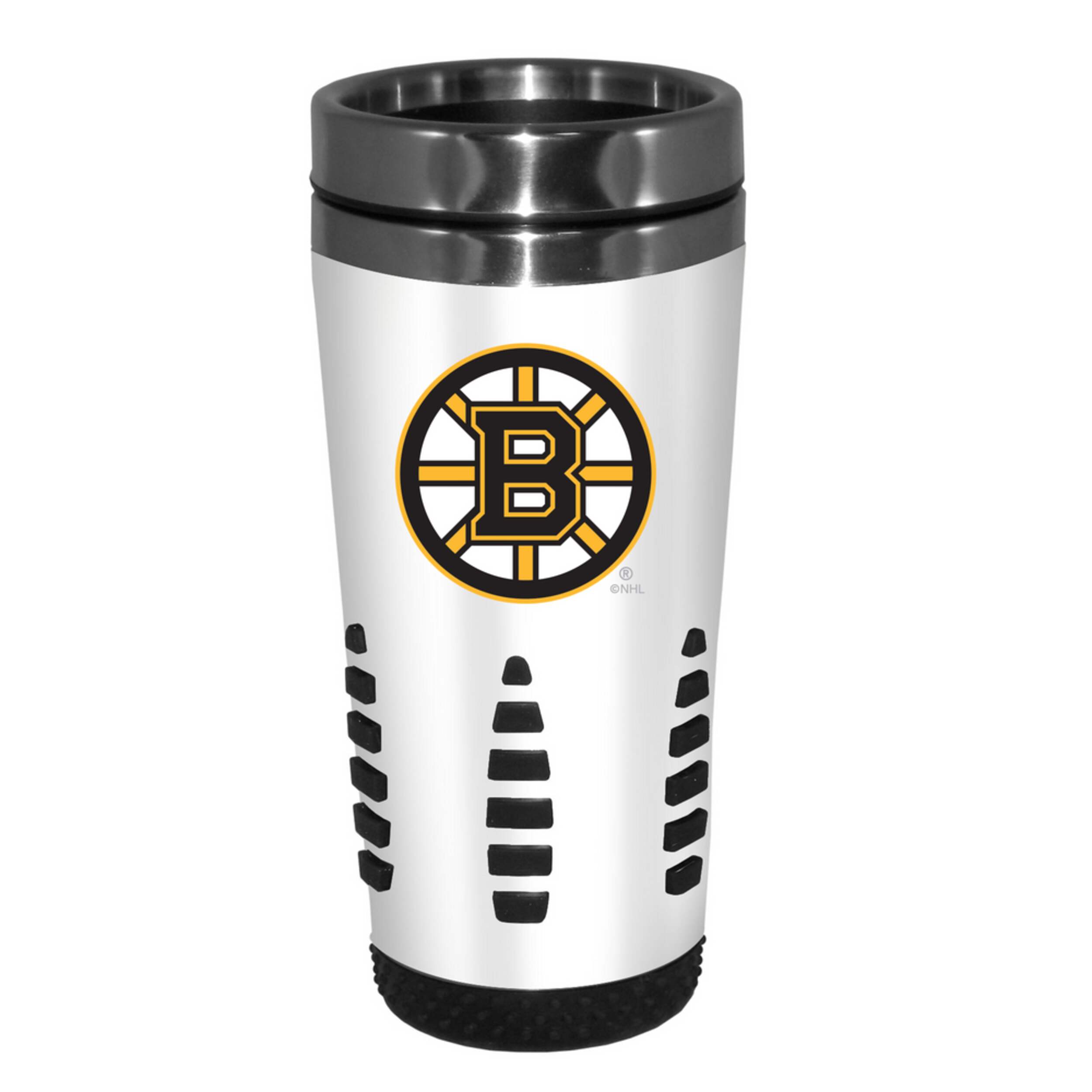 NHL Boston Bruins Hockey Logo Huntsville Travel Mug, 16-oz Front_Flat