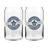 Verre en canette, LNH Maple Leafs de Toronto, 16 oz, paq. 2 Front_Flat