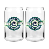 NHL Vancouver Canucks Can Glass, 16-oz, 2-pk Front_Flat