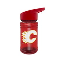Gourde LNH Flames de Calgary avec bec et paille pour enfants, 16 oz Front_Flat