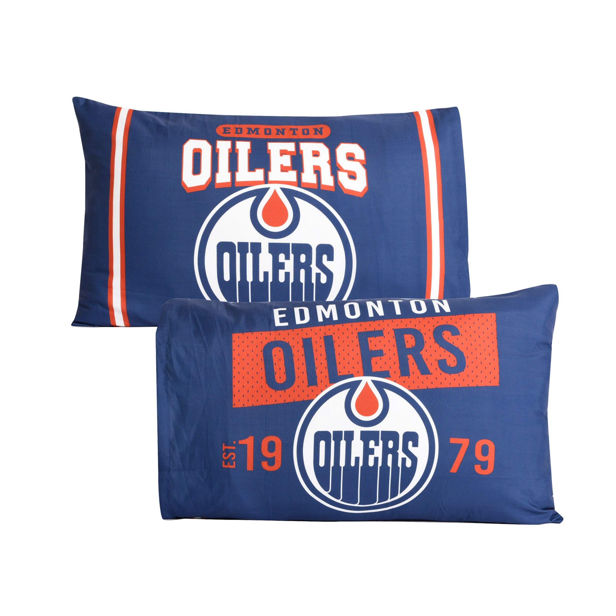 NHL Edmonton Oilers Traditional Pillowcase, 2-pk Front_Flat