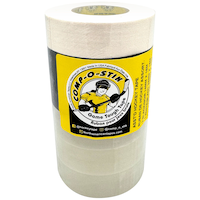 Comp-o-stik Cloth Hockey Tape, Black/White/Clear, 6-pk Front_Elevated