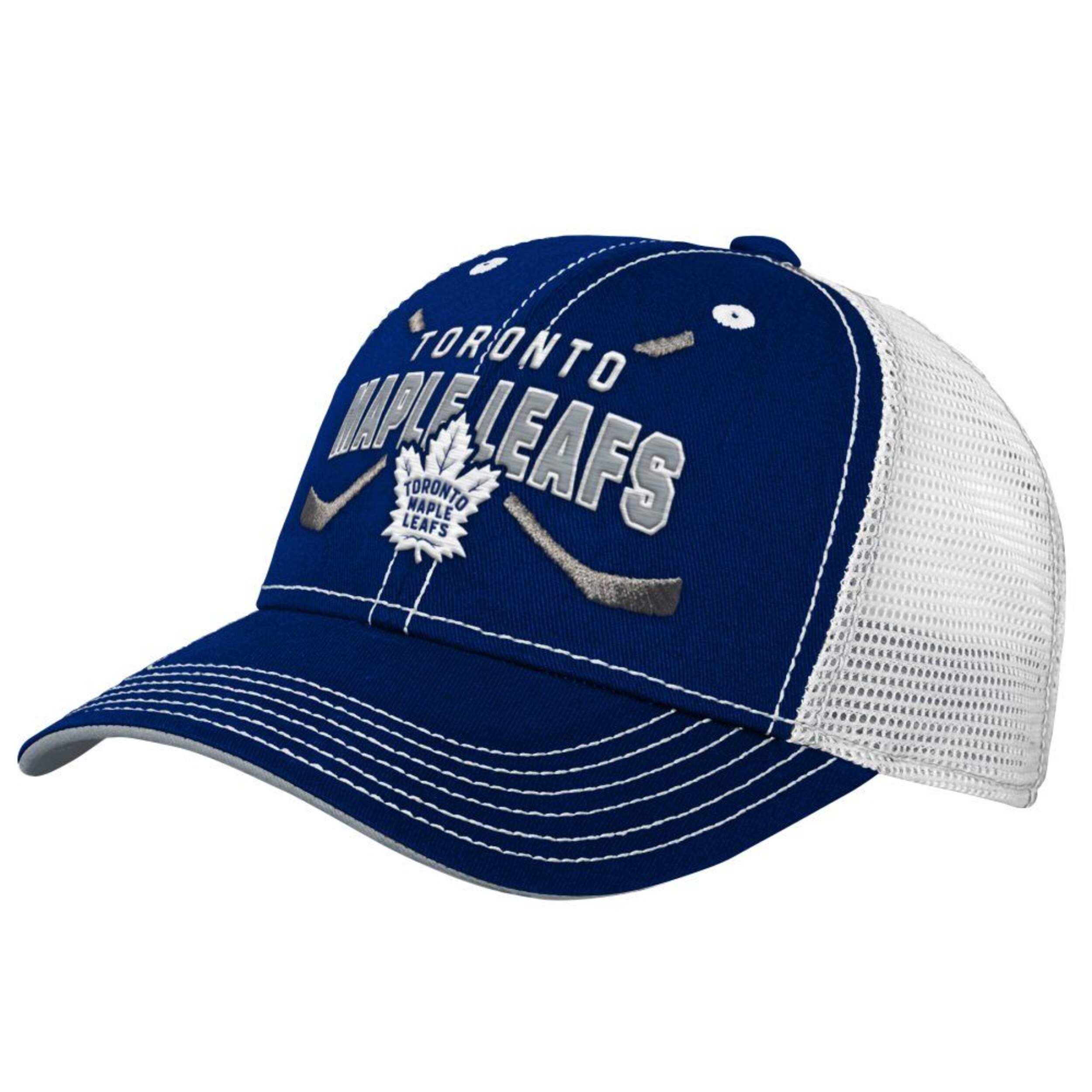 Casquette ajustable arrière en filet verrouillable, LNH Maple Leafs de Toronto, jeune Front_Three_Fourths_Angled_Left