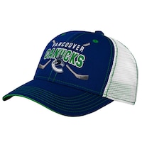 NHL Vancouver Canucks Lockup Meshback Cap, Youth Front_Three_Fourths_Angled_Left
