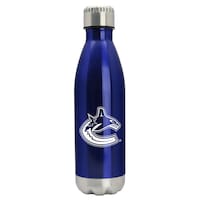 NHL Vancouver Canucks Stainless Steel Water Bottle with Printed Team Logo, 17-oz