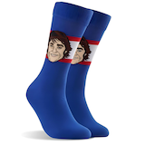 Major League Socks NHL Winnipeg Jets Teemu Selanne "Sockey" Crew Socks, One Size Front_Three_Fourths_Angled_Right