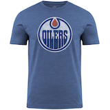 NHL Edmonton Oilers Distressed Logo Heather T-Shirt, Adult, Assorted Sizes Front_Flat