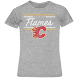 NHL Calgary Flames Team Badge Logo T-Shirt, Women, Assorted Sizes Front_Flat