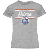 NHL Edmonton Oilers Team Badge Logo T-Shirt, Women, Assorted Sizes Front_Flat