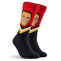 Major League Socks NHL Calgary Flames Jarome Iginla "Sockey" Crew Socks, One Size Front_Angled_Right