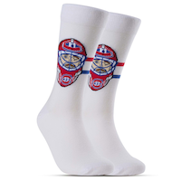 Major League Socks NHL Montreal Canadiens Patrick Roy "Sockey" Crew Socks, One Size Front_Angled_Right