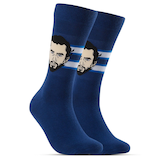 Major League Socks NHL Winnipeg Jets Connor Hellebuyck "Sockey" Crew Socks, One Size Front_Angled_Right