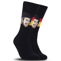 Major League Socks NHL Vancouver Canucks Quinn Hughes "Sockey" Crew Socks, One Size Front_Angled_Right