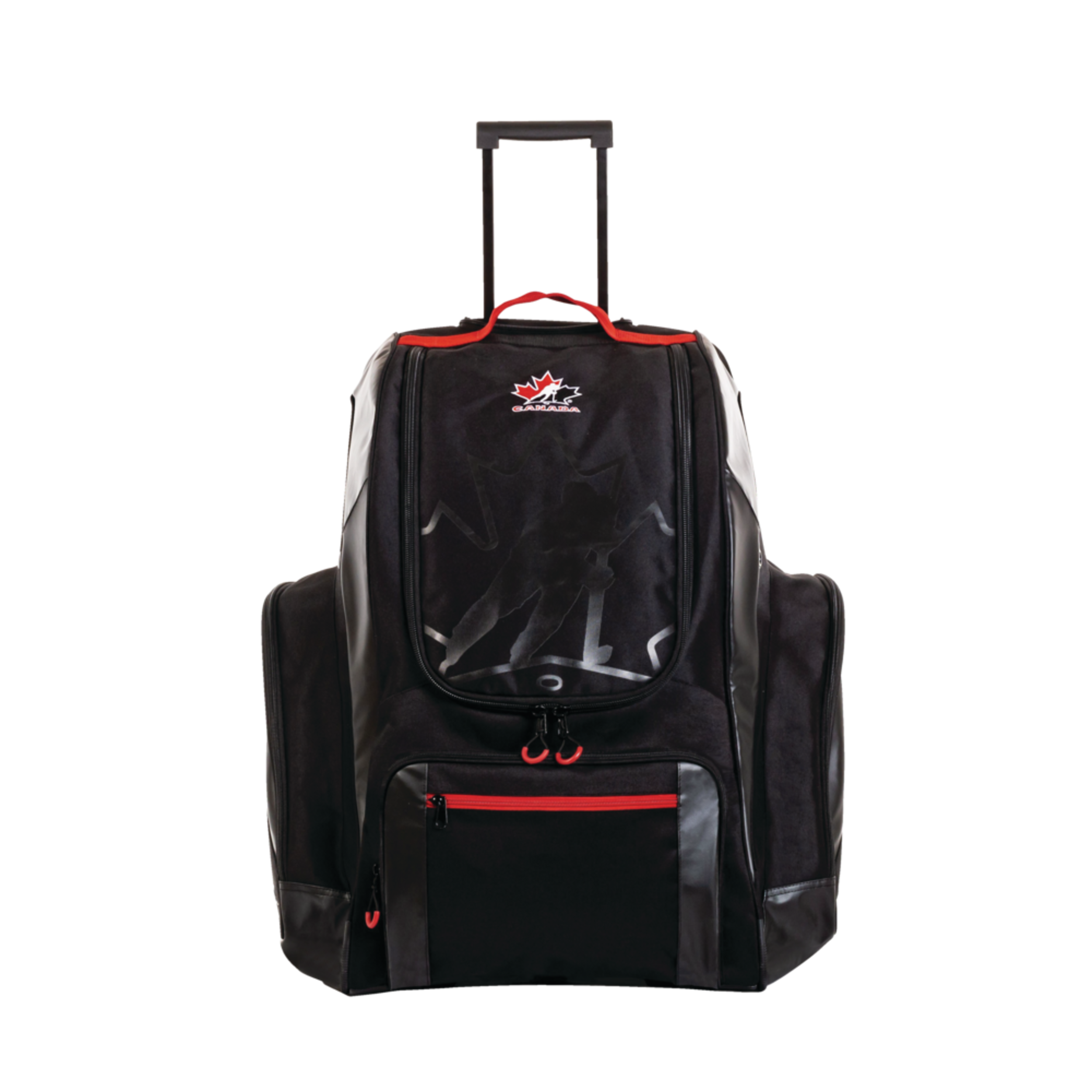 Hockey Canada Backpack Hockey Bag, Wheeled, Youth/Junior, Black, 26in