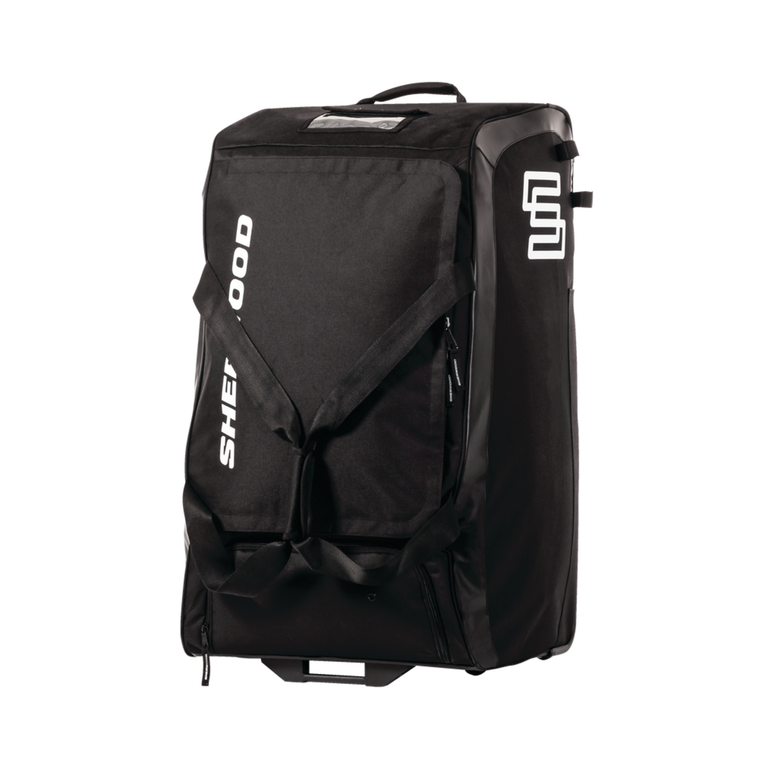 Sherwood Standing Hockey Bag, Wheeled, Junior/Senior, Black, 30-in Front_Three_Fourths_Angled_Left