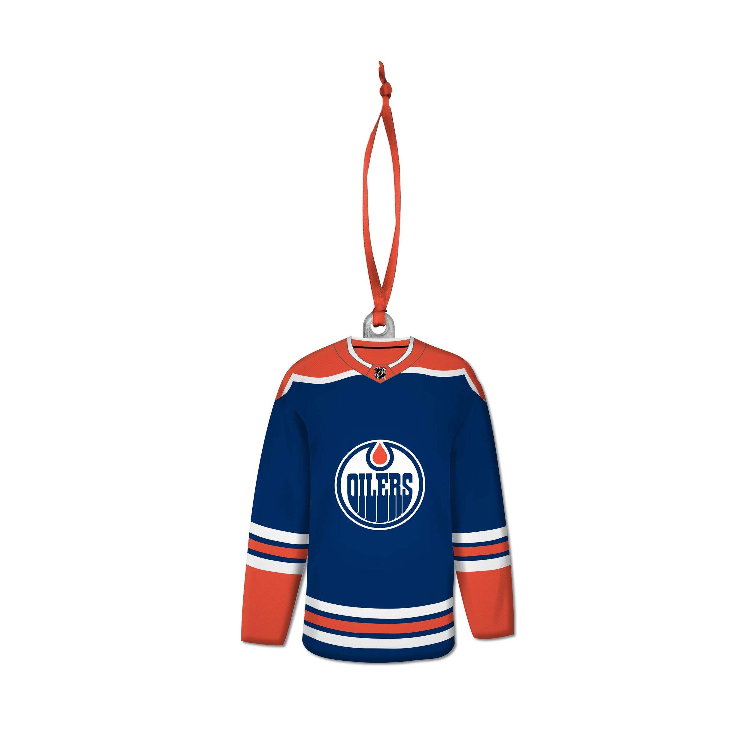 NHL Edmonton Oilers Jersey Resin Ornament, 3-in Front_Flat