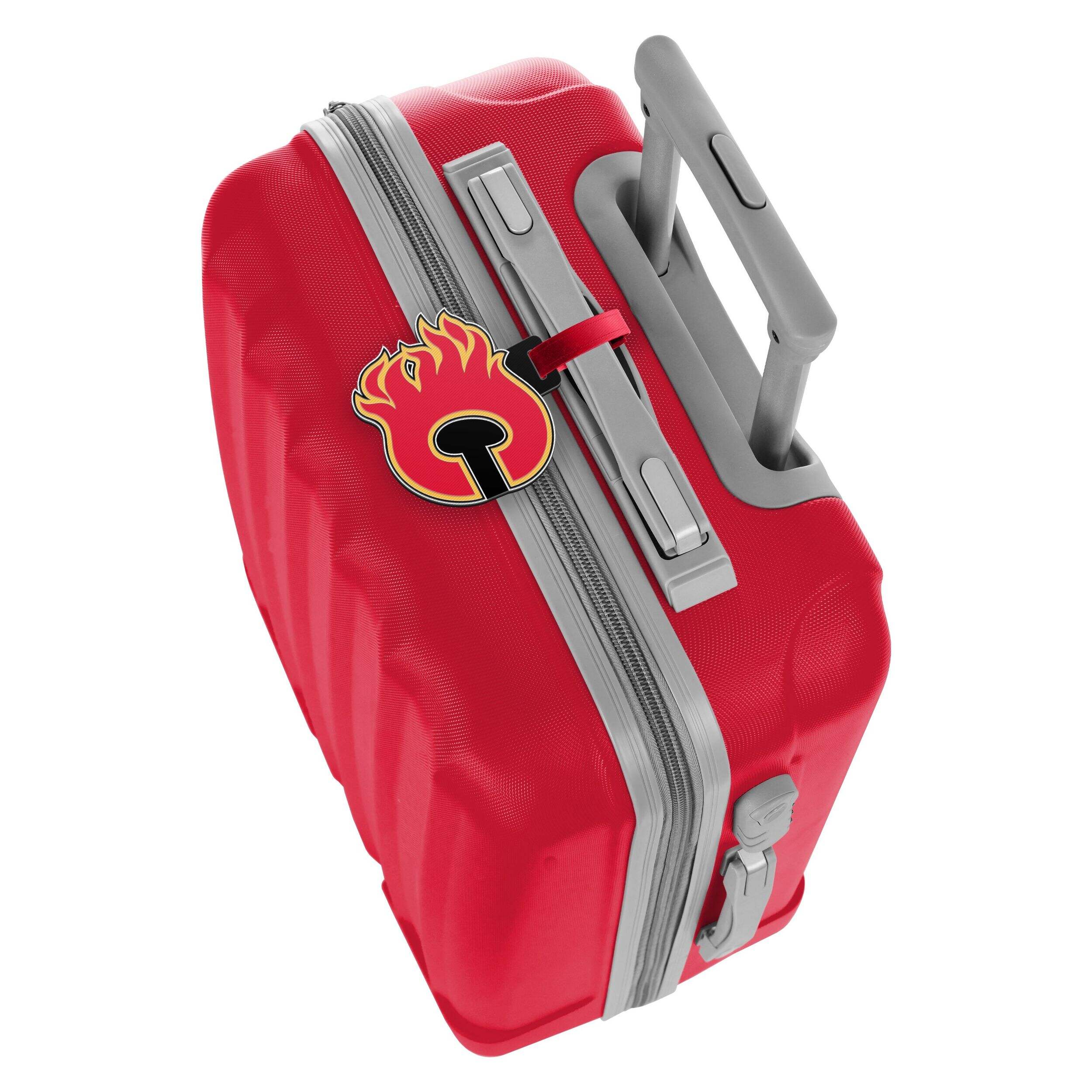 NHL Calgary Flames PVC Jumbo Luggage Tag, 4.5-in Overhead_Plunge