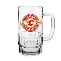 Chope Flames de Calgary de la LNH, 18 oz Front_Flat