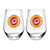 PWHL Ottawa Charge Stemless Wine Glass, 19-oz, 2-pk Front_Flat