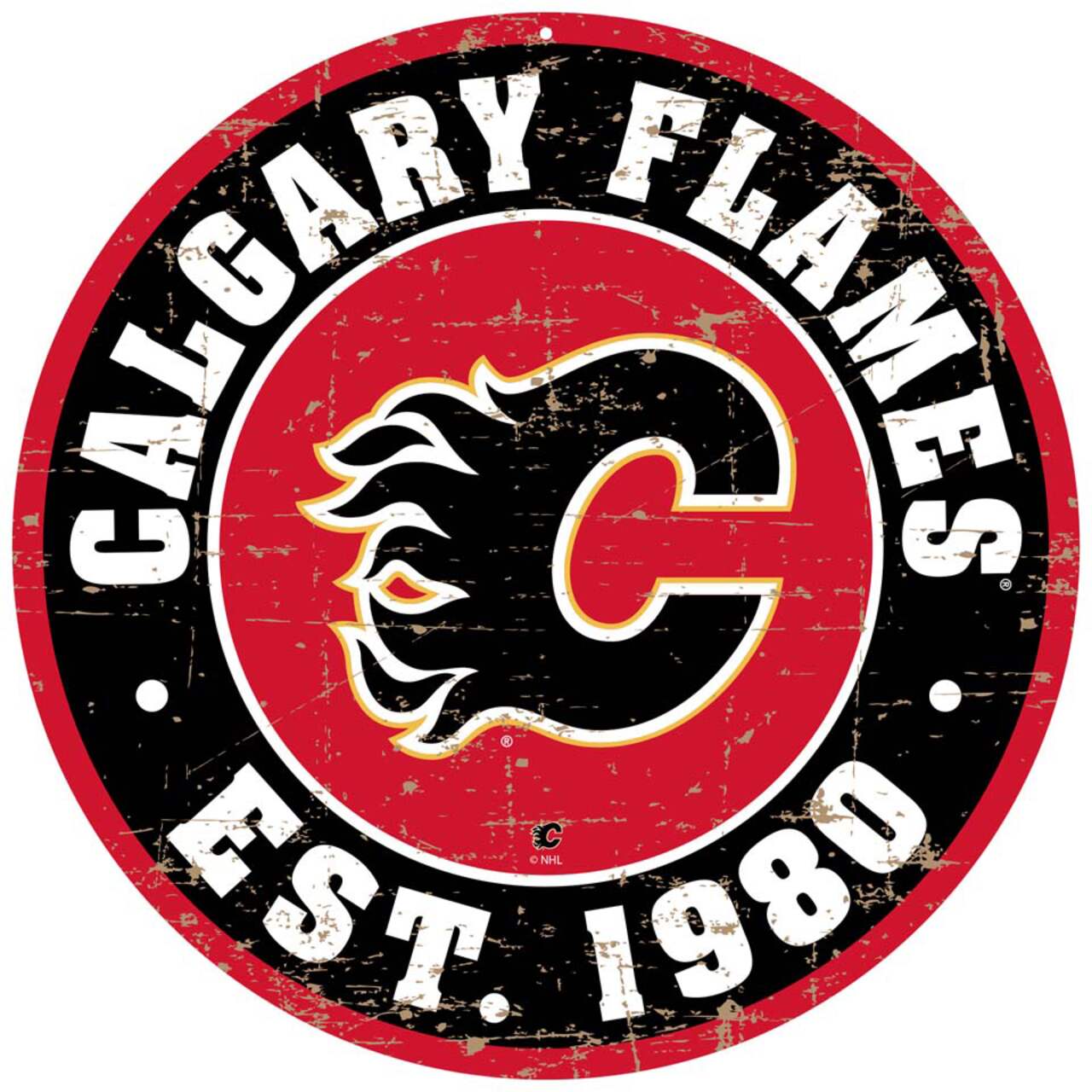 NHL Calgary Flames Hockey Team Logo Allover Print Pyjama Pants