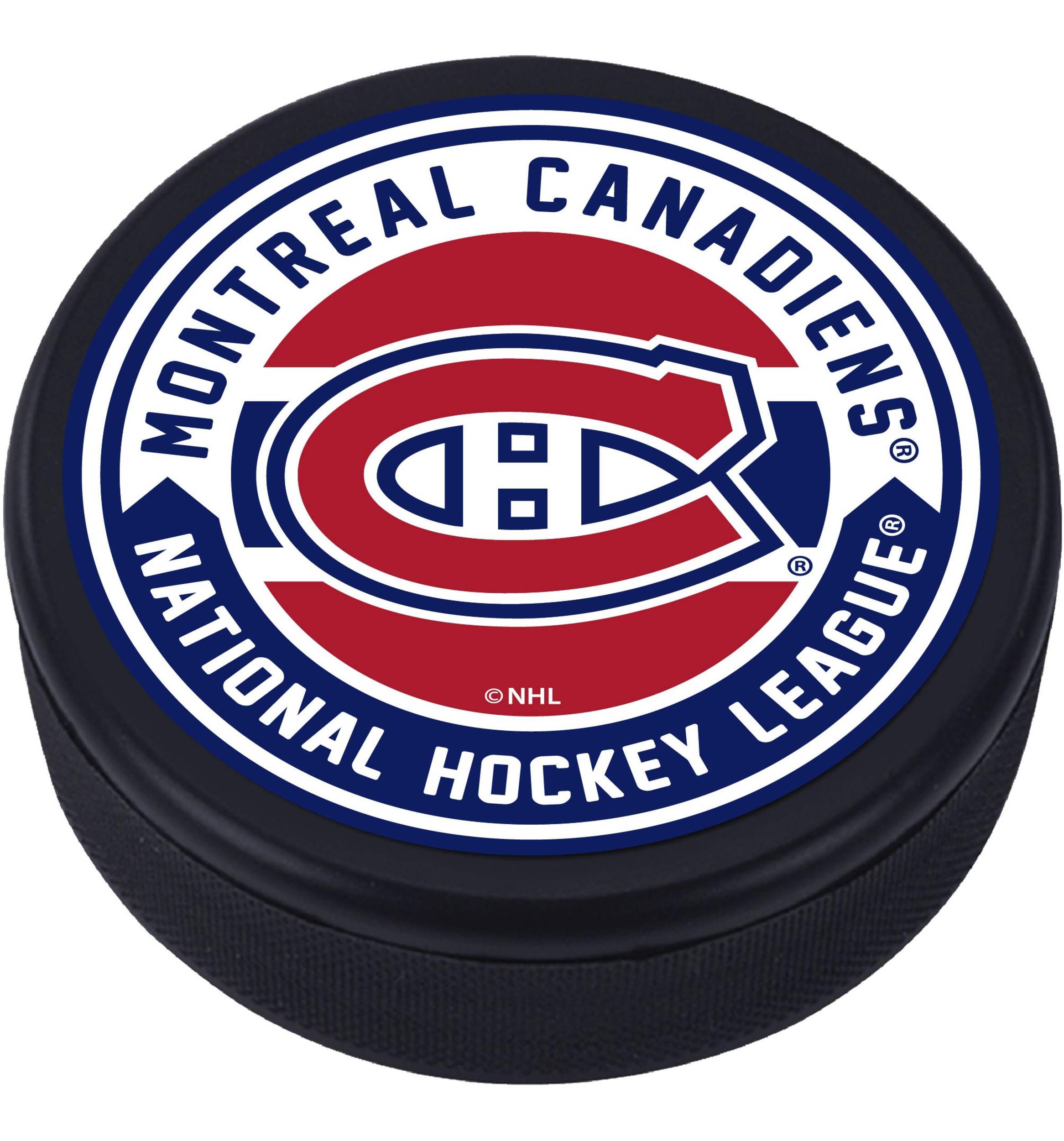 NHL Montreal Canadiens Embedded Logo Puck Overhead_Plunge