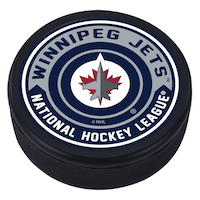 NHL Winnipeg Jets Embedded Hockey Logo Puck