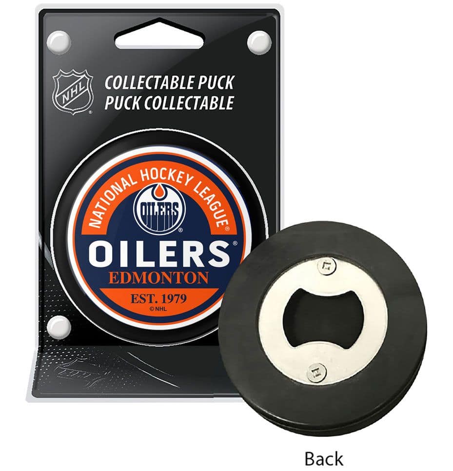 Nhl Edmonton Oilers Embedded Hockey Puck Bottle Opener Canadian Tire 4405