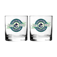 NHL Vancouver Canucks Hockey Rocks Glasses, 2-pk