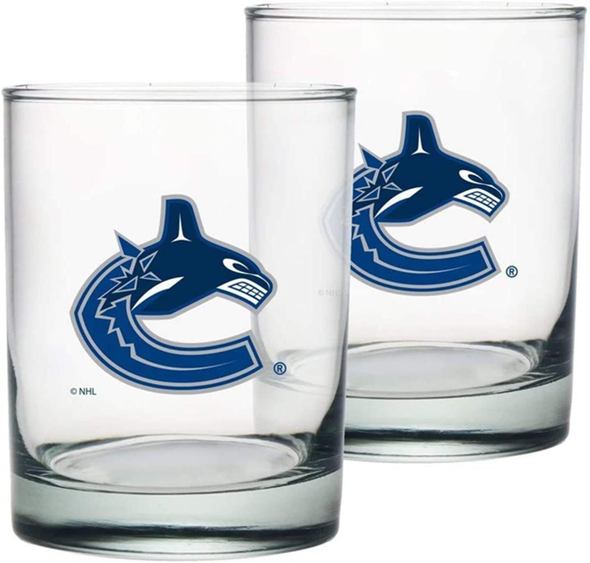 NHL Vancouver Canucks Hockey Rocks Glasses, 2-pk Front_Flat