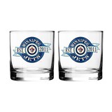 NHL Winnipeg Jets Hockey Rocks Glasses, 2-pk Front_Flat