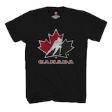 Team Canada Vintage Logo T-Shirt, Black, Adult, Assorted Sizes Front_Flat