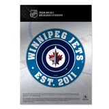 Autocollant chromé du logo de l'équipe des Jets de Winnipeg de la LNH, 5 x 7 po Front_Flat